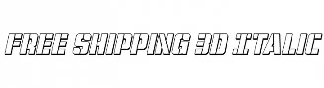 Free Shipping 3D Italic  Free Fonts Download
