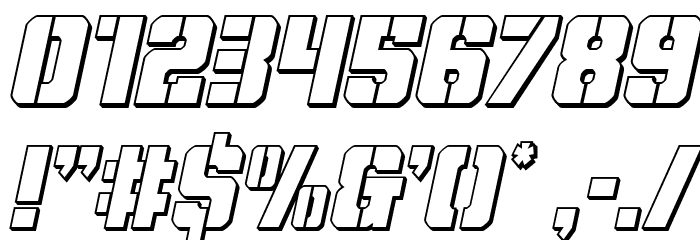 Free Shipping 3D Italic Font OTHER CHARS