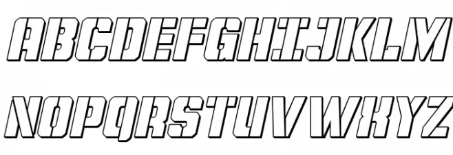 Free Shipping 3D Italic Fonte MAIÚSCULAS