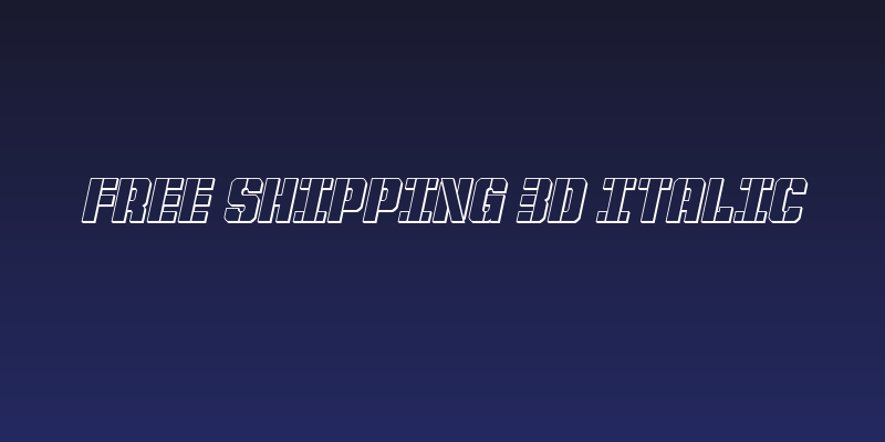 Free Shipping 3D Italic Social Header