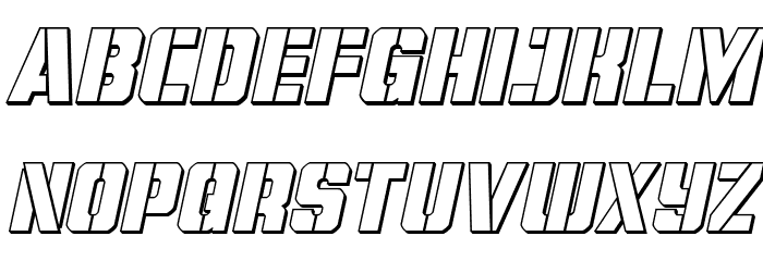 Free Shipping 3D Italic Font LOWERCASE