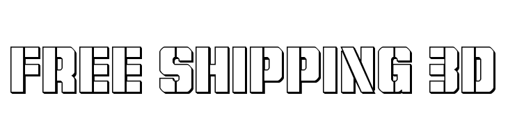 Free Shipping 3D  免费字体下载