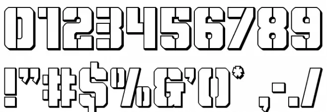 Free Shipping 3D Font OTHER CHARS