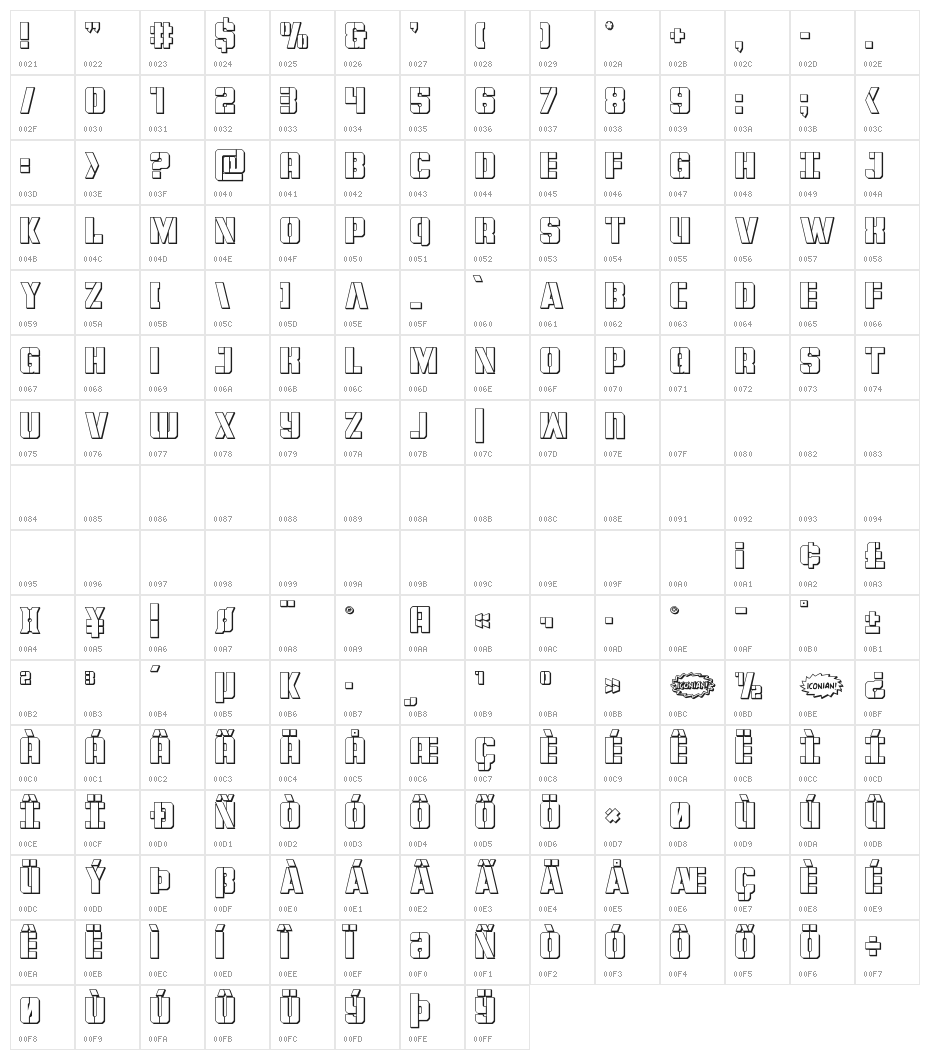 Free Shipping 3D Character Map