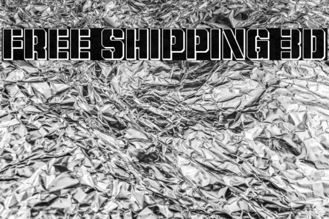 Free Shipping 3D Font examples