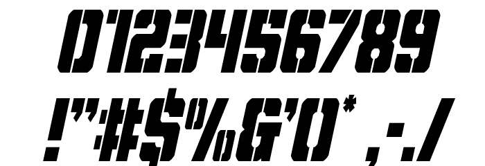 Free Shipping Condensed Italic Font OTHER CHARS