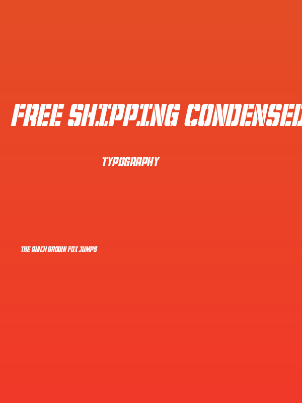 Free Shipping Condensed Italic Poster