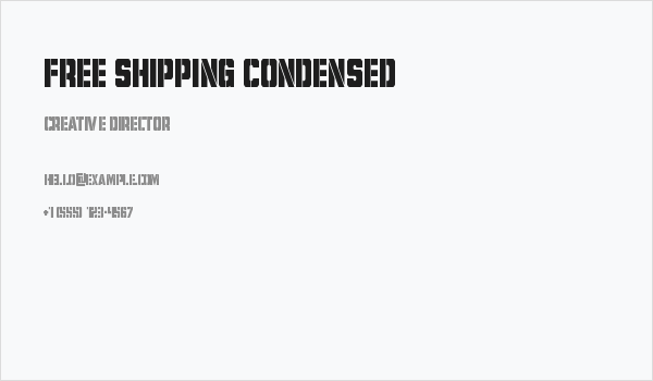 Free Shipping Condensed Business Card