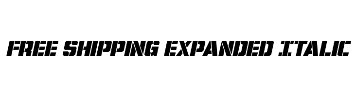 Free Shipping Expanded Italic  नि: शुल्क फ़ॉन्ट्स डाउनलोड