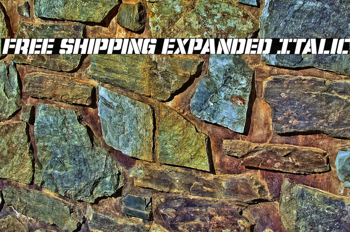 Free Shipping Expanded Italic Example 1