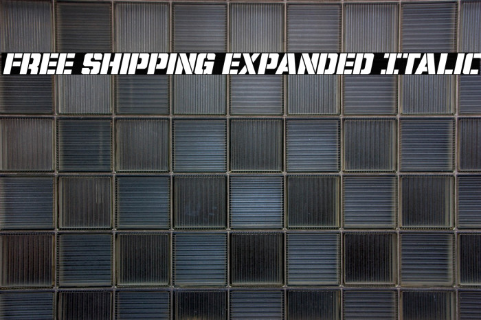 Free Shipping Expanded Italic Example 3