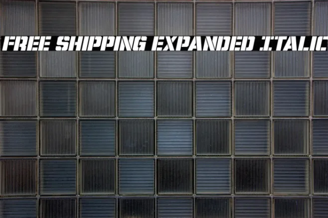 Free Shipping Expanded Italic Example 3