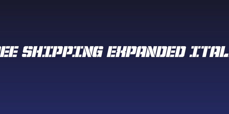Free Shipping Expanded Italic Social Header