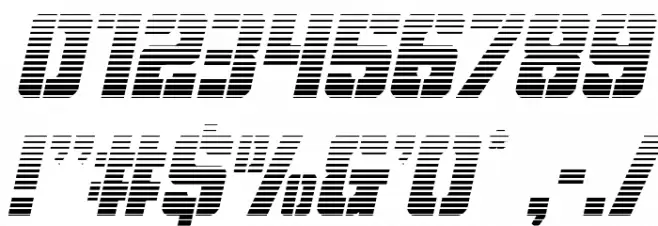 Free Shipping Gradient Italic Font OTHER CHARS