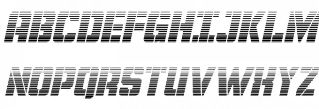 Free Shipping Gradient Italic Caratteri MAIUSCOLE