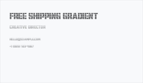 Free Shipping Gradient Business Card