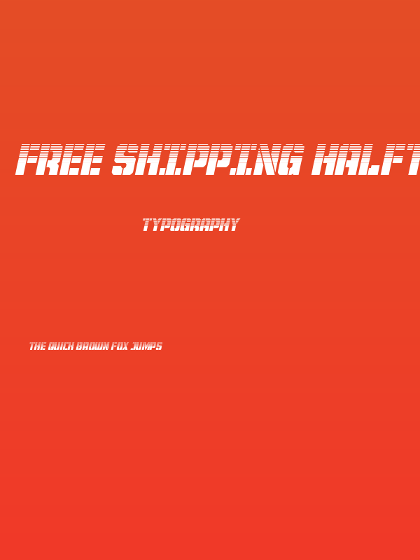 Free Shipping Halftone Italic Poster