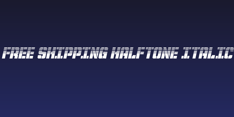 Free Shipping Halftone Italic Social Header