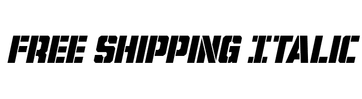 Free Shipping Italic  font caratteri gratis
