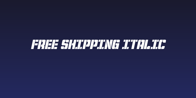Free Shipping Italic Social Header