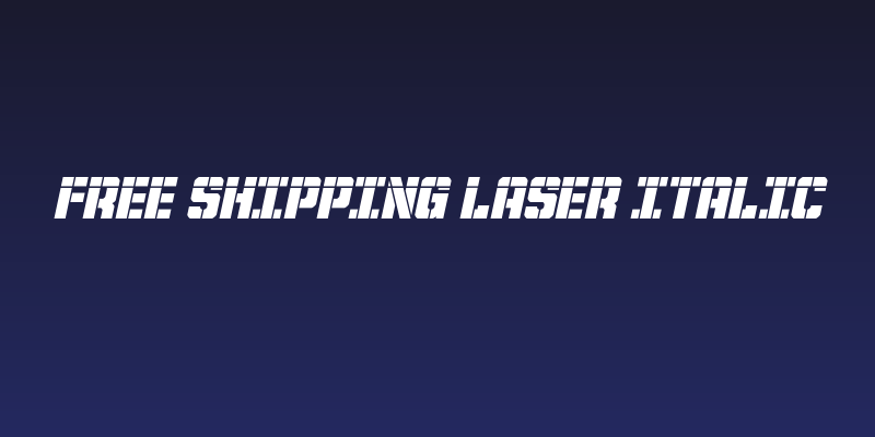 Free Shipping Laser Italic Social Header