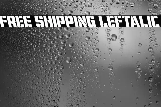 Free Shipping Leftalic Font examples