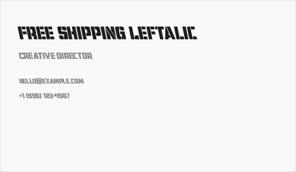 Free Shipping Leftalic Business Card