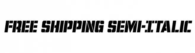 Free Shipping Semi-Italic  नि: शुल्क फ़ॉन्ट्स डाउनलोड