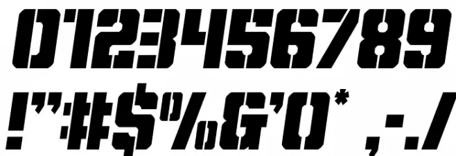 Free Shipping Semi-Italic Font OTHER CHARS