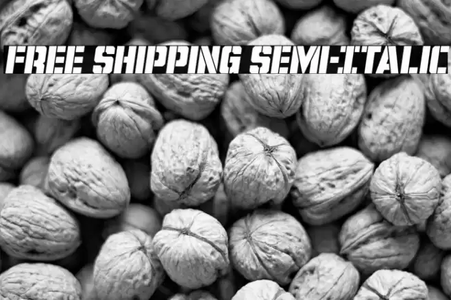 Free Shipping Semi-Italic Font examples