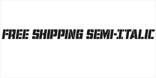 Free Shipping Semi-Italic Logo