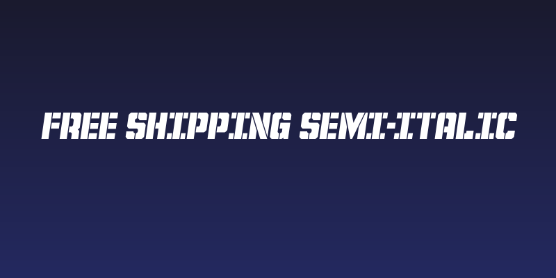 Free Shipping Semi-Italic Social Header