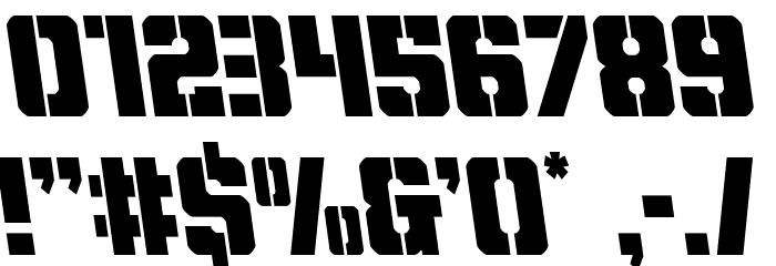 Free Shipping Semi-Leftalic Font OTHER CHARS