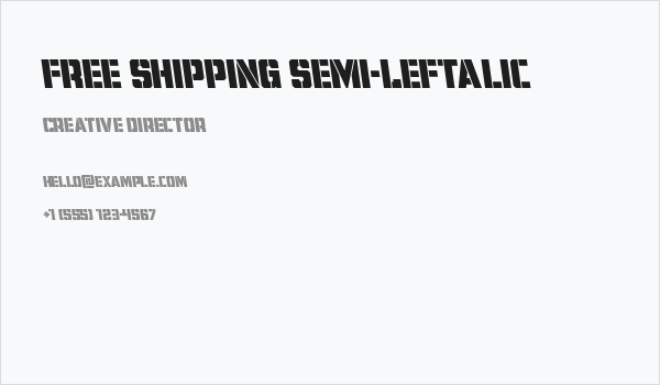 Free Shipping Semi-Leftalic Business Card