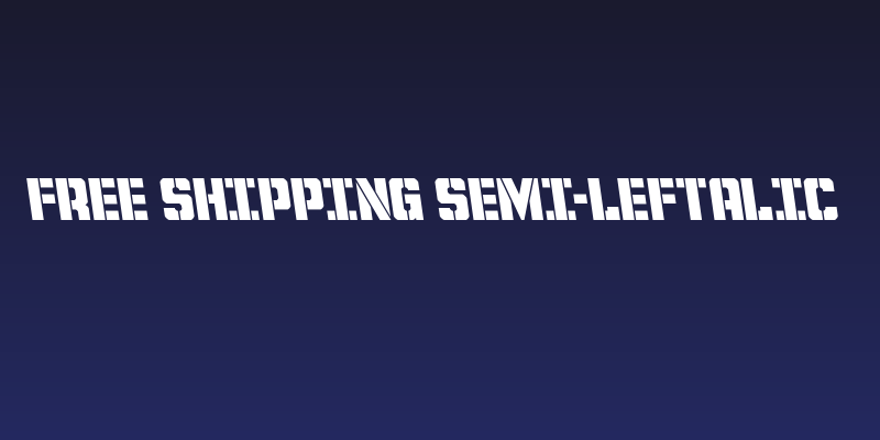 Free Shipping Semi-Leftalic Social Header