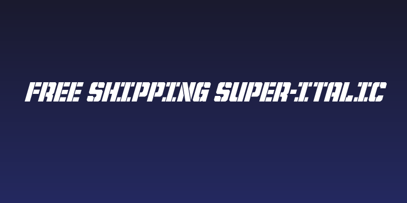 Free Shipping Super-Italic Social Header