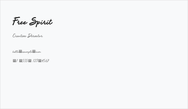 Free Spirit Business Card