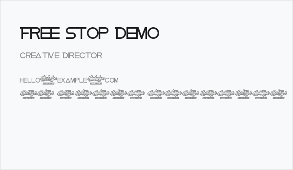 Free Stop Demo Business Card