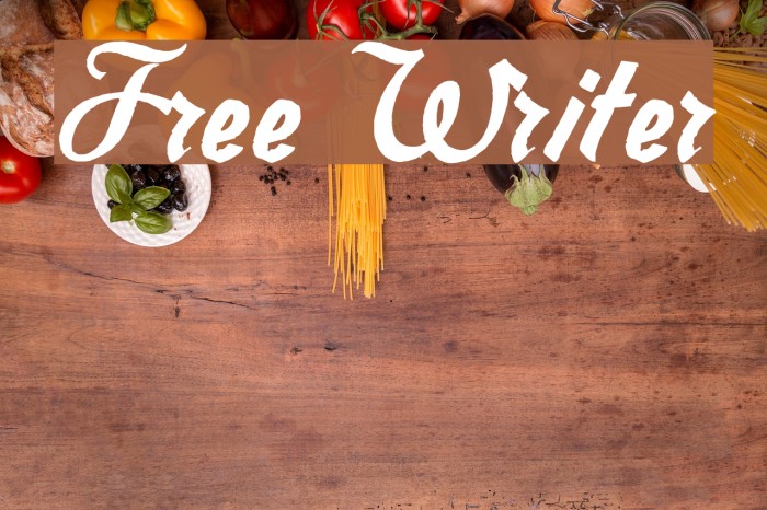 Free Writer Font examples