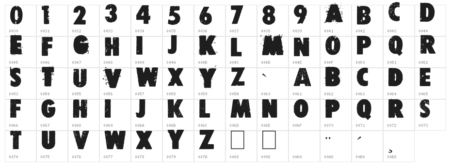 Free press Character Map