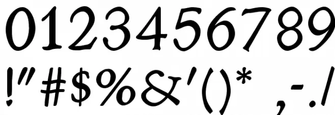 FreeBradbury Font OTHER CHARS