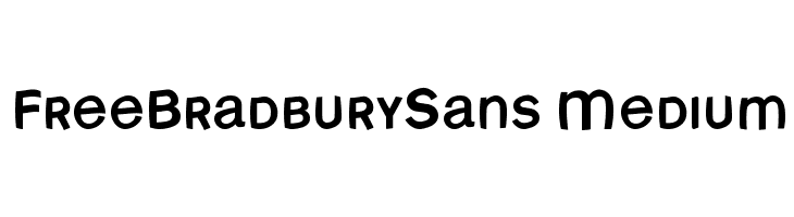 FreeBradburySans Medium Font