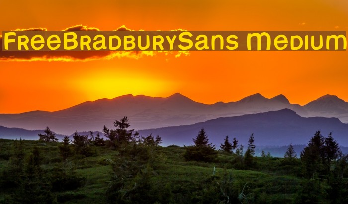 FreeBradburySans Medium Font examples