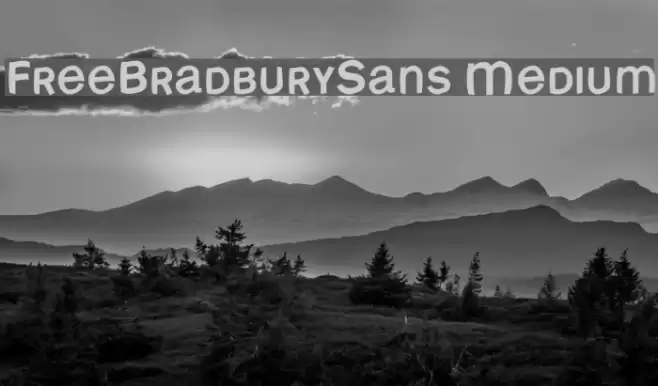 FreeBradburySans Medium Font examples