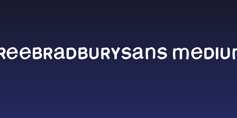 FreeBradburySans Medium Social Header