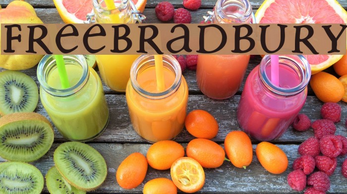 FreeBradbury Fonte examples