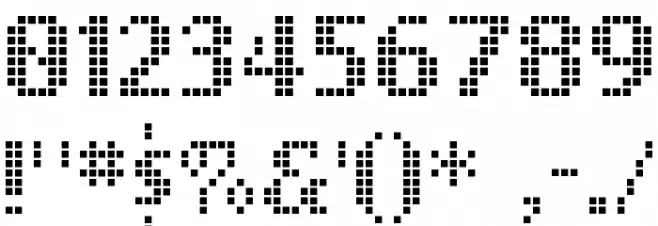 FreeDesign001Dotdot Font Alte caractere