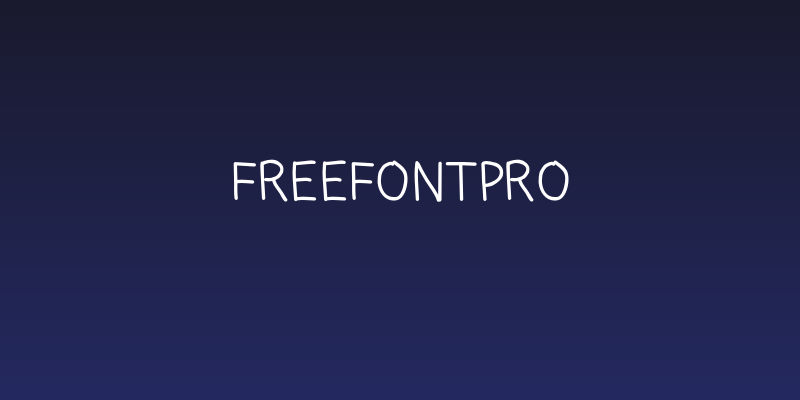 FreeFontPro Social Header