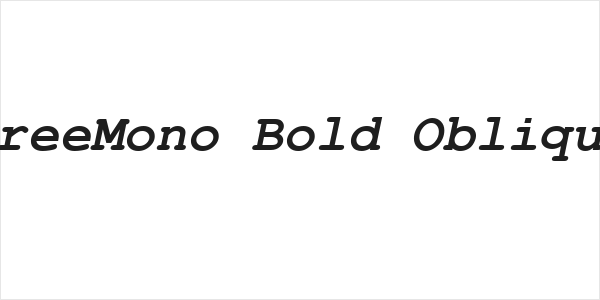 FreeMono Bold Oblique Logo