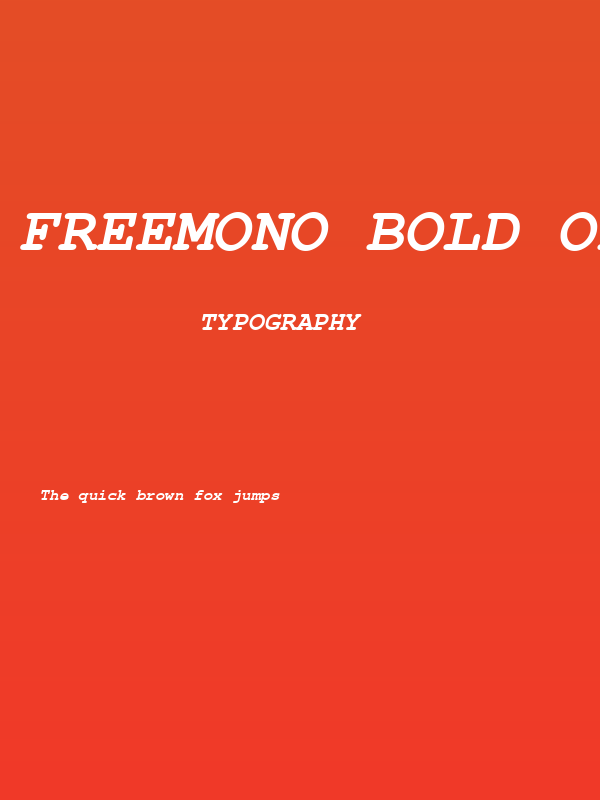 FreeMono Bold Oblique Poster